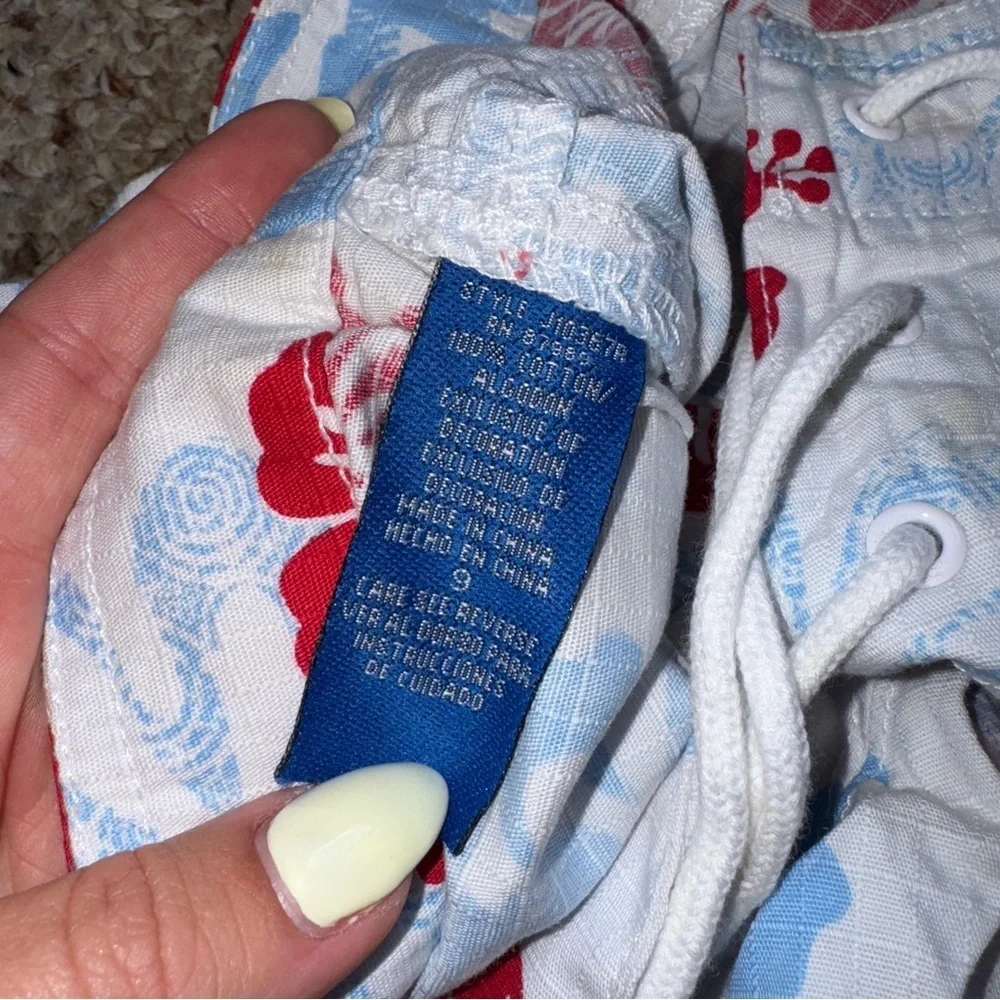 Vintage OP cotton floral summer beach swim shorts medium - Picture 5 of 6